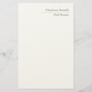 Papeterie Professionnel Moderne Minimaliste Noir & Blanc