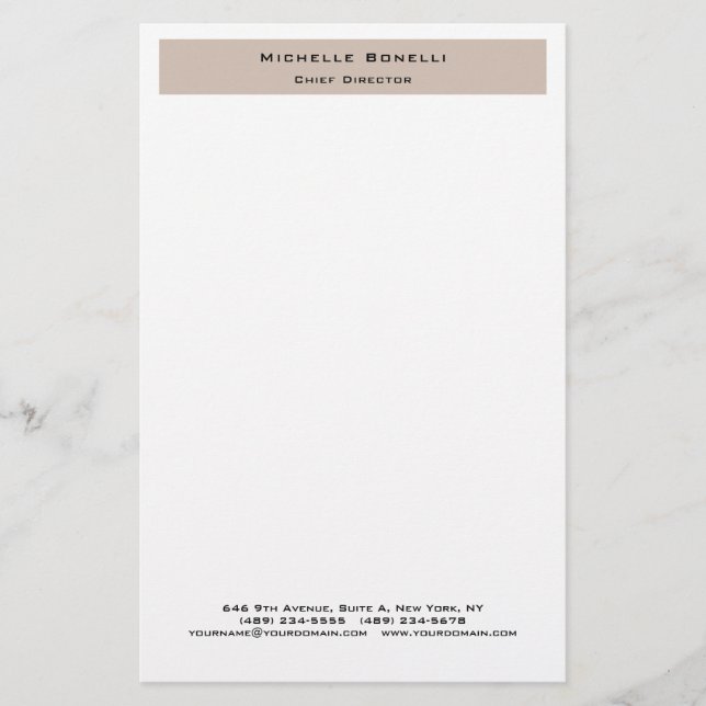 Papeterie Professionnel Moderne Minimaliste Simple (Devant)