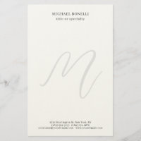 Professionnel Plain Moderne Minimaliste Monogrammé