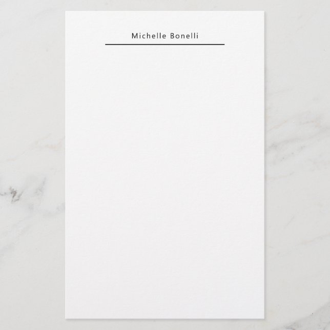 Papeterie Professionnel Simple Moderne Minimaliste Blanc (Devant)