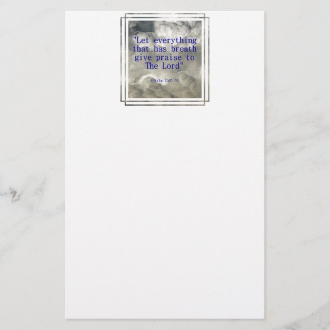 Papeterie Psaume 150: 6 (Devant)