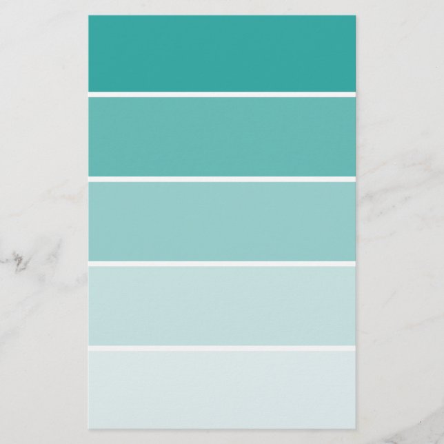 Papeterie Puce de peinture de bleu de turquoise (Devant)