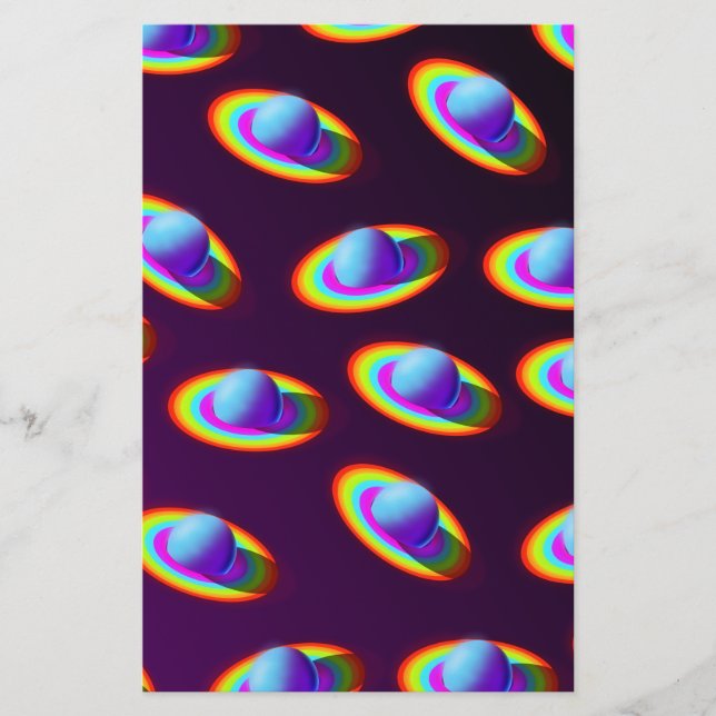 Papeterie Rainbow Planets Motif (Devant)