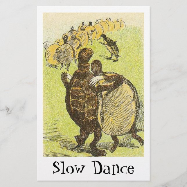 Papeterie Ralentissez les tortues de danse (Devant)
