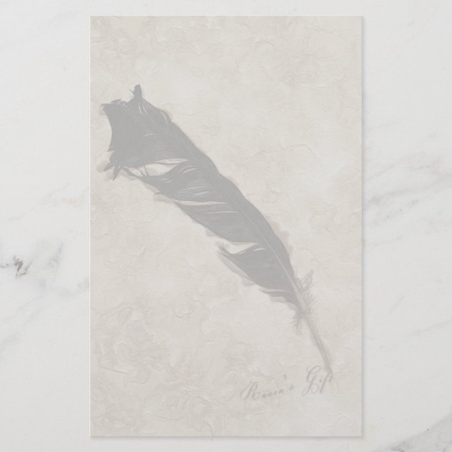 Papeterie Raven's Feather Bird-lover Crow design (Devant)