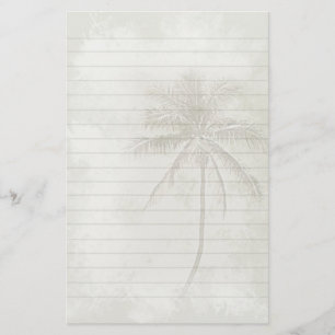 Papeterie rayée par palmier - couleur de sable
