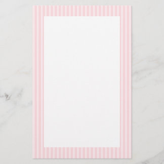Papeterie Rayures de sucrerie de rose en pastel