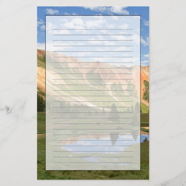 Papeterie Réflexion rouge de montagne (Devant)