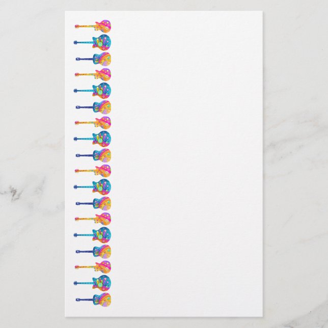 Papeterie Réflexions de la guitare (Devant)