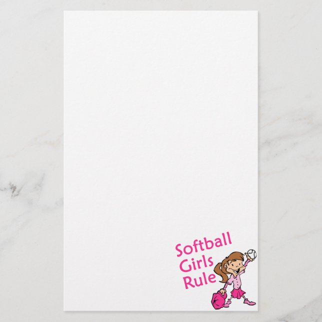 Papeterie Règle de filles du base-ball (Devant)