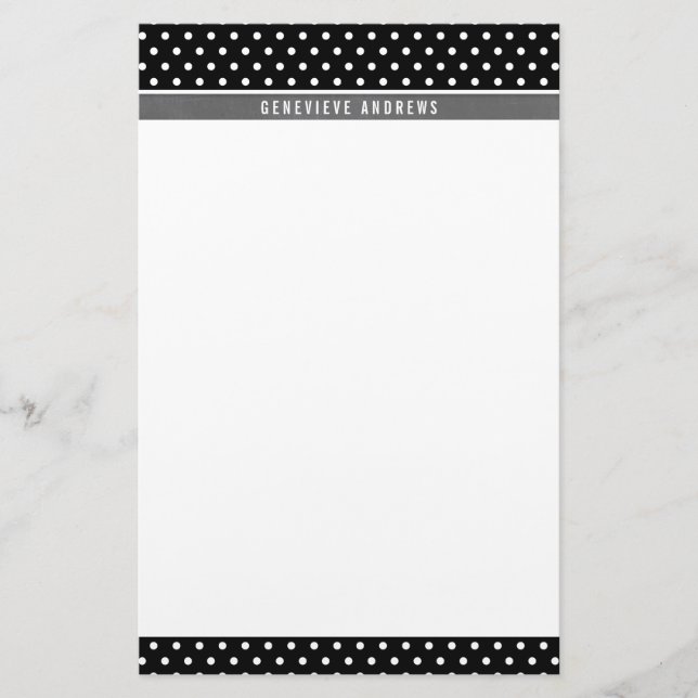 Papeterie REMARQUE PAPIER mini pois motif noir blanc gris (Devant)