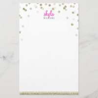 REMARQUE PERSONNELLE polka point confetti vieil or