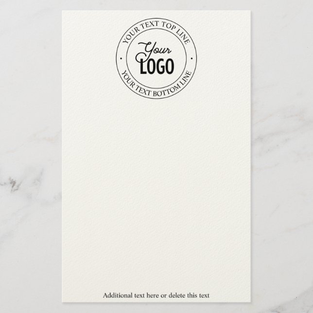 Papeterie Remplacement de logo facile & texte personnalisabl (Devant)