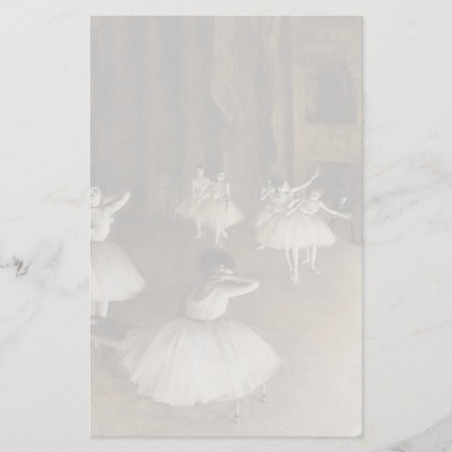 Papeterie Répétition de ballet sur l'étape par Edgar Degas (Devant)