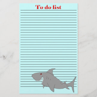 Papeterie Requin pour faire la liste