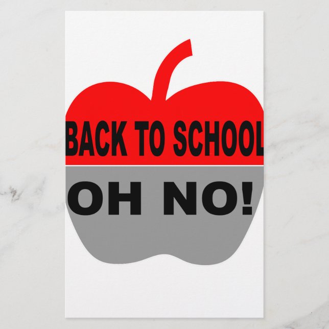 Papeterie Retour À L'École Oh Non (Devant)