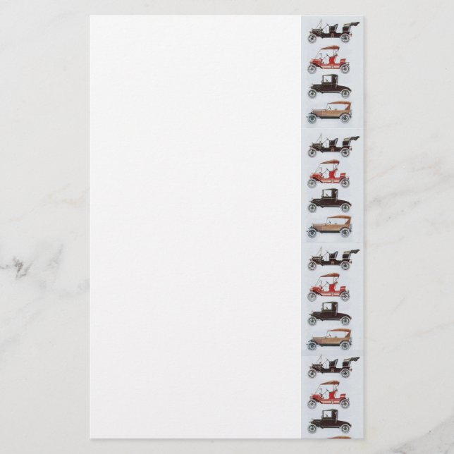 Papeterie RETRO CARS 2, AUTO RESTAURATION gris rouge blanc (Devant)