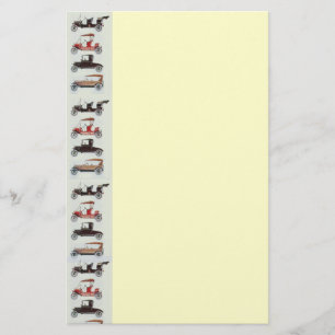 Papeterie RETRO CARS 2 RESTAURATION DE VOITURES gris rouge