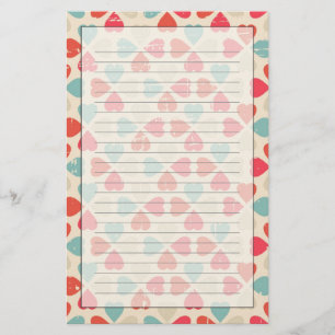 Papeterie Rétro motif de Saint-Valentin