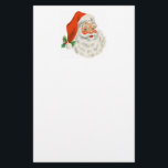 Papeterie Rétro Vintage Jolly Santa Claus de Christmas<br><div class="desc">Ecrire du papier avec une photo rétro festive. Le vieux Père Noël Jolly avec ses joues rousses et son sourire chaleureux et amical. Un peu de nostalgie de l'ancienne école pour les vieux temps,  cette image rappelle les souvenirs des célébrations du passé de Noël.</div>