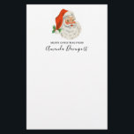 Papeterie Rétro Vintage Jolly Santa Claus de Christmas<br><div class="desc">Ecrire du papier avec une photo rétro festive. Le vieux Père Noël Jolly avec ses joues rousses et son sourire chaleureux et amical. Un peu de nostalgie de l'ancienne école pour les vieux temps,  cette image rappelle les souvenirs des célébrations du passé de Noël.</div>