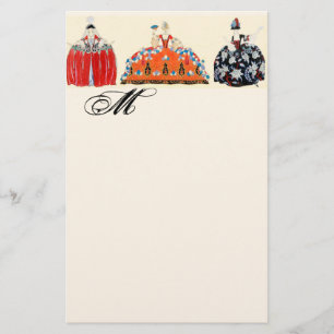 PAPETERIE ROCOCO LADİES MODE COSTUME DESIGNER MONOGRAMME
