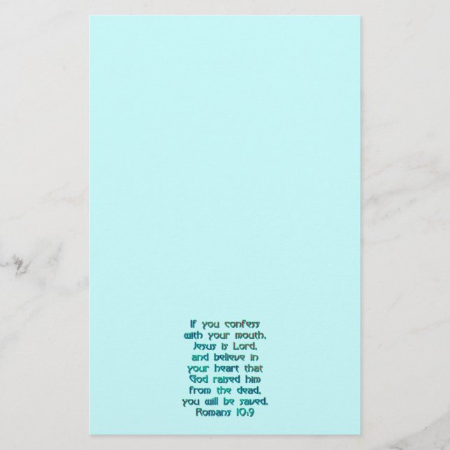 Papeterie Romains 10:9 (Devant)