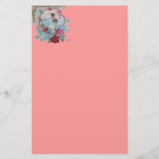 Papeterie ROMANTİCA, rose rouge bleu (Devant)