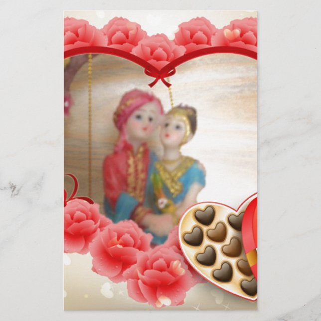 Papeterie Romantique Amour Coeur Art Imprimer (Devant)