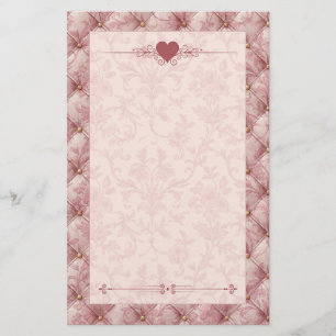 Papeterie romantique en velours touffeté toile ros