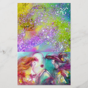 PAPETERIE ROMEO ET JULIET, PARKLES D'OR VERT PURPLE