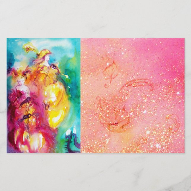 Papeterie RONDO EN LAGON / Bal mascarade vénitienne (Devant)