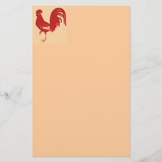Papeterie Rooster rouge (Devant)