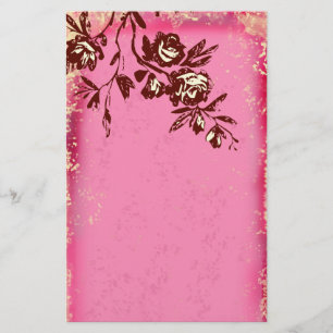 Papeterie rose de crème de citron de la