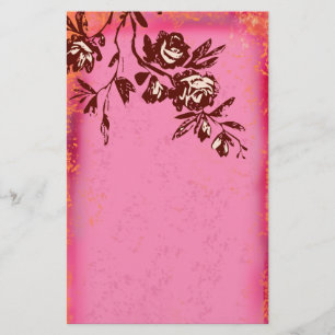 Papeterie rose de crème orange de la