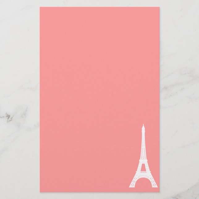 Papeterie Rose de Tour Eiffel (Devant)