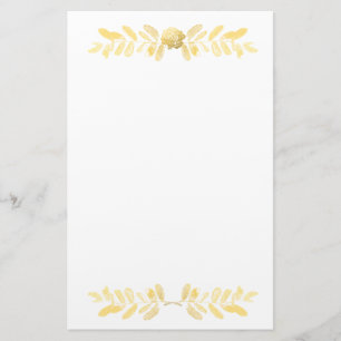 Papeterie Rose d'or et feuille