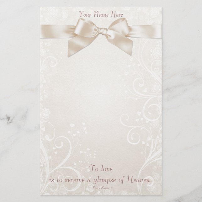 Papeterie Rose Heart Flourish (Devant)