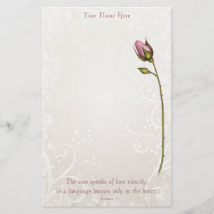 Papeterie Rose Heart Flourish