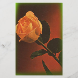 Papeterie Rose jaune vintage