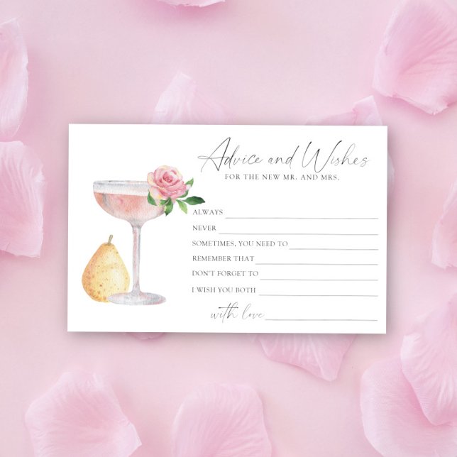 Papeterie Rose Prosecco - conseils et voeux enterrement de v (Créateur téléchargé)