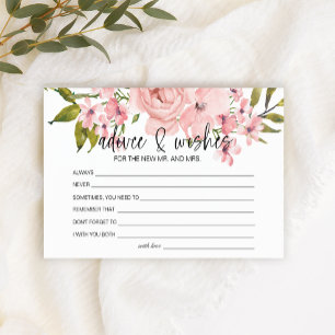 Papeterie Rose Rose Pâle Teintée Conseils Vœux De Bonheur Ma