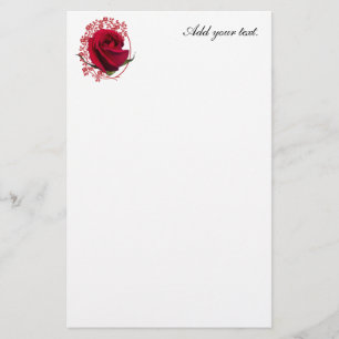 Papeterie Rose rouge
