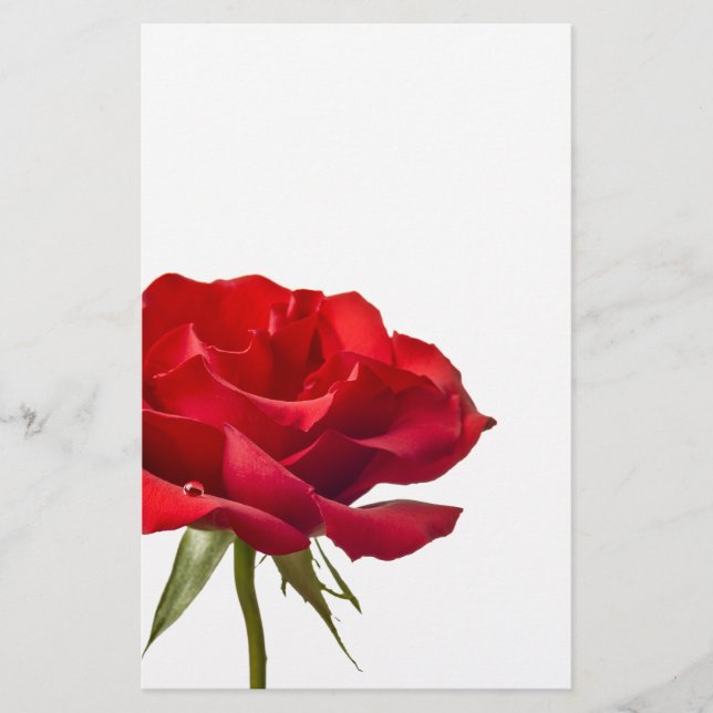 Papeterie Rose rouge - les roses ont customisé le modèle (Devant)