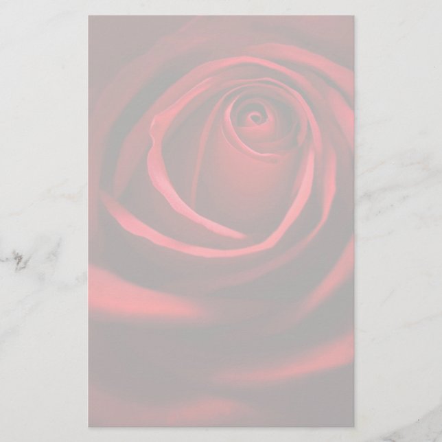 Papeterie Rose rouge stationnaire (Devant)
