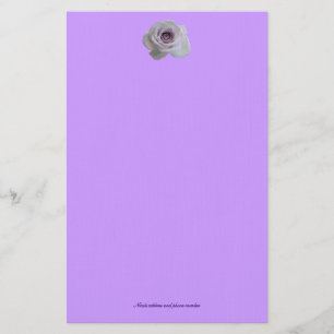 Papeterie Rose simple violet