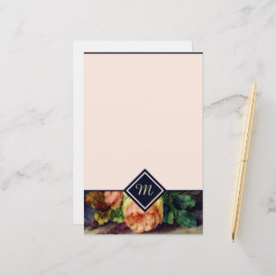 Papeterie Roses anciennes Monogramme