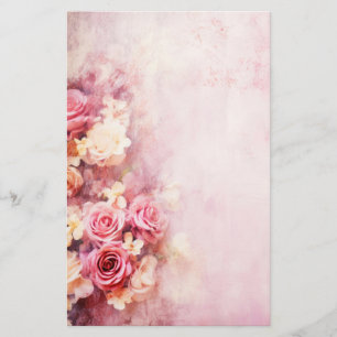 Papeterie Roses roses vintages