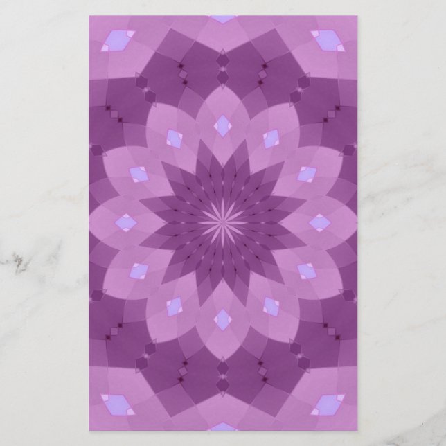 Papeterie Rosette violet et rose (Devant)