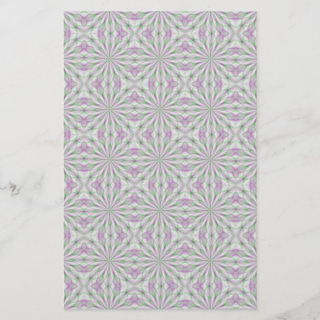 Papeterie Rosettes de Noël rose et vert (Devant)
